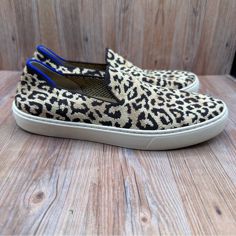 Rothy’s The Sneaker Slip On Desert Cat Leopard Cheetah Women's Size 8